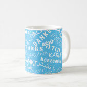 Cadeau de remerciement Tasses à café Mot multiling (Devant droit)