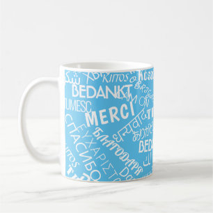 Cadeau de remerciement Tasses à café Mot multiling