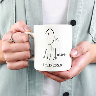 Cadeau de remise des diplômes de doctorat Tasse po