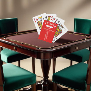Cadeau de retraite de cartes à jouer classiques