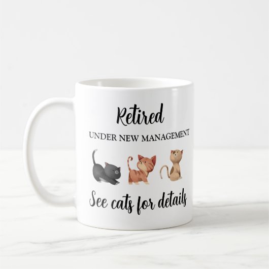 Cadeau de retraite pour Amoureux des chats, Mug de (Gauche)