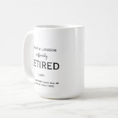 Cadeau de retraite, tasse d'humour personnalisée (Devant gauche)