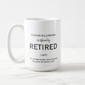 Cadeau de retraite, tasse d'humour personnalisée (Gauche)