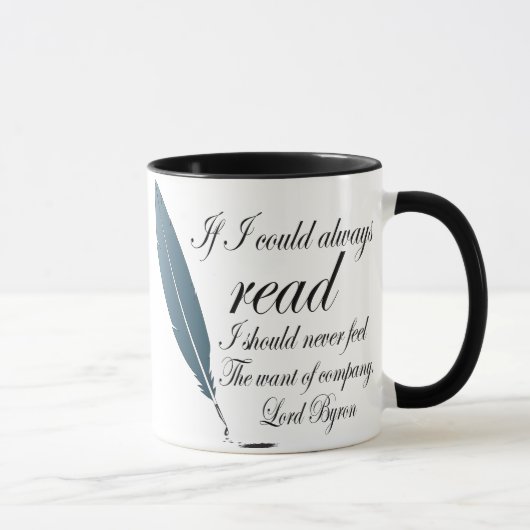 Cadeau de seigneur Byron Reading Quote Mug (Droite)