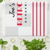 cadeau de serviette de cuisine rétro du milieu du  (Plié)