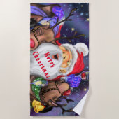 Cadeau de serviettes de plage de Noël Père Noël et (Devant)