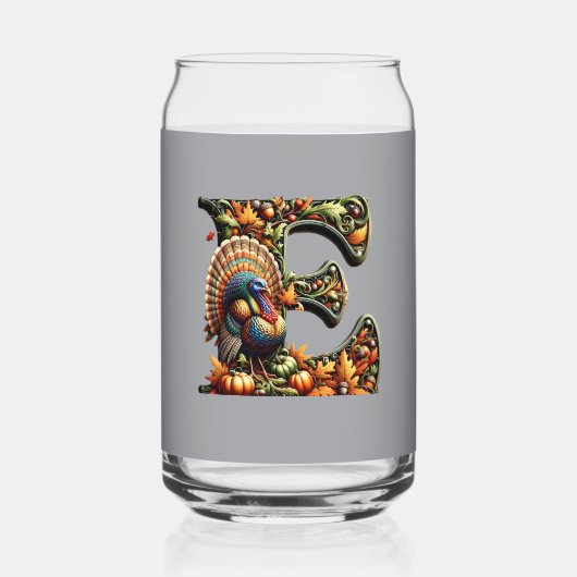 Cadeau de style Thanksgiving avec la lettre E (Recto)