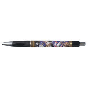 Cadeau de stylo de Noël avec fête animalière amusa