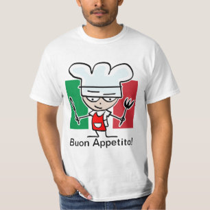 Cadeau de T-shirt pour les cuisiniers italiens de
