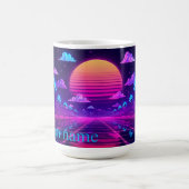 Cadeau de tasse à café du matin néon synthwave ave (Centre)