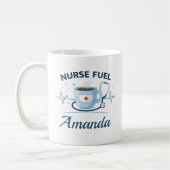 Cadeau de tasse à café pour infirmière avec nom pe (Gauche)