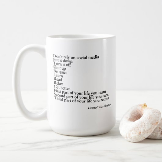 CADEAU DE TASSE AVEC CITATION, citation de denzel (Avec donut)