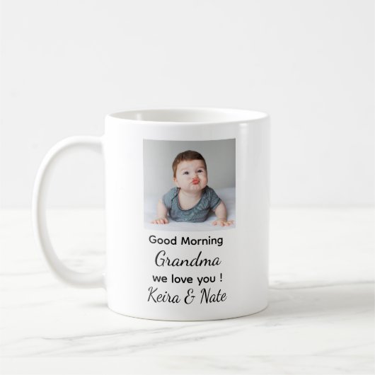 Cadeau de Tasse avec Photo et Message des Petits-e (Gauche)