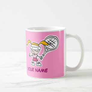 Cadeau de tasse de tennis personnalisé avec dessi