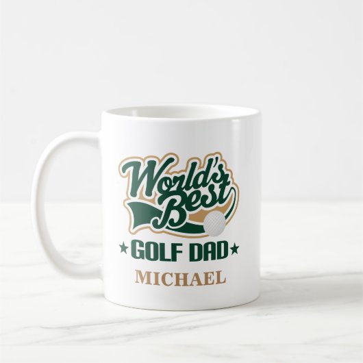 Cadeau de tasse personnalisé par papa de golf (Gauche)