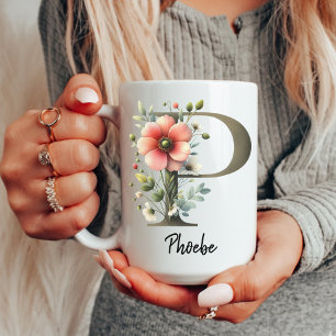Cadeau de tasse personnalisée avec monogramme de f