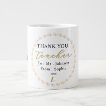 Cadeau de tasse personnalisée avec nom pour enseig