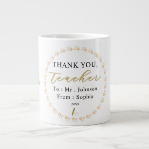 Cadeau de tasse personnalisée avec nom pour enseig