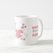 Cadeau de tasse pour couple de l'oie mignonne ense (Devant droit)
