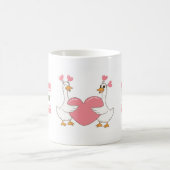 Cadeau de tasse pour couple de l'oie mignonne ense (Centre)