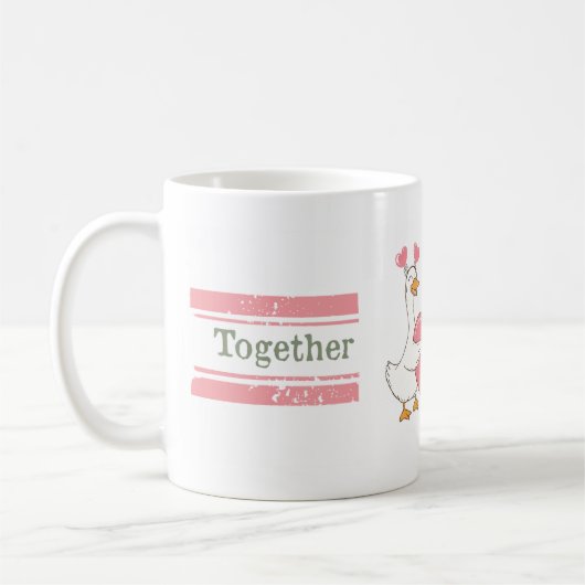 Cadeau de tasse pour couple de l'oie mignonne ense (Gauche)