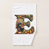 Cadeau de Thanksgiving avec la lettre E (Serviette à main)