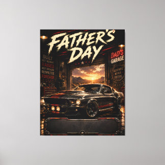 Cadeau de toile personnalisée de muscle car pour p