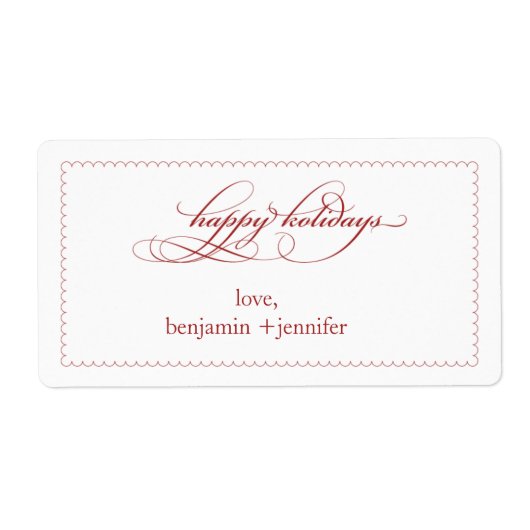 cadeau de vacances étiquette ou étiquette (Devant)