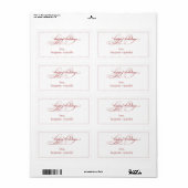 cadeau de vacances étiquette ou étiquette (Feuille entière)