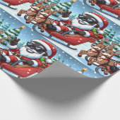 Cadeau Décorations de Noël Père Noël Noir - Papier d'enve (Coin)