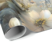 Cadeau Découpage Papier à envelopper Pastels Floral Desig (Coin rond)