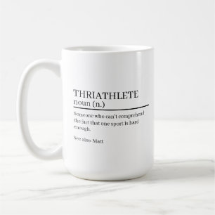 Cadeau définition triathlète, mug définition nom,