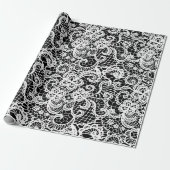 Cadeau Dentelle blanche sur papier noir (Déroulé)