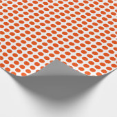 Cadeau Des points orange vifs sur du papier à envelopper  (Coin)