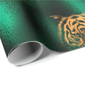 Cadeau Design de Lion avec papier d'Arrière - plan vert (Coin rond)