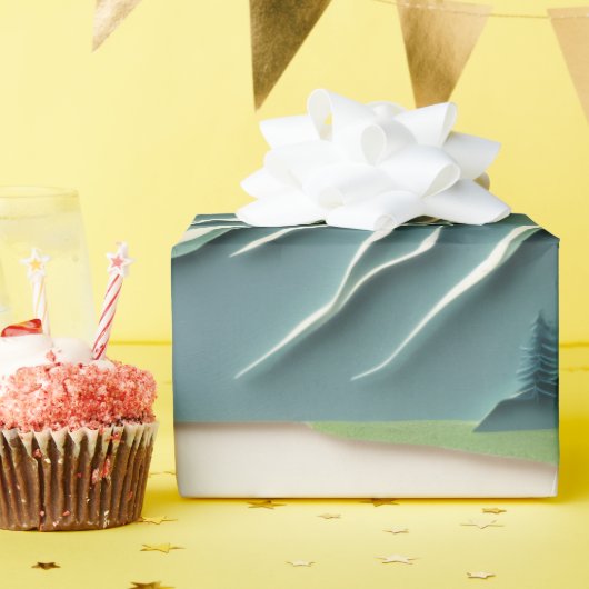 Cadeau design Montagne découpée en papier (Fête d'anniversaire)