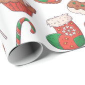 Cadeau Desserts de Noël et Papier d'enveloppement (Coin rond)