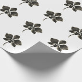 Cadeau Dessin de la ligne orchidée - Papier à enveloppeme (Coin)