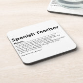 Cadeau Dessous de verre enseignant espagnol | Appr (Côté gauche)