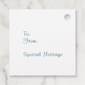 Cadeau Deux Aquarelle Pine d'hiver étiquettes cadeaux (Dos)