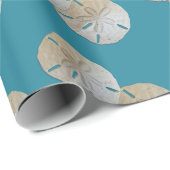 Cadeau Deux Dollars De Sable Plage Papier D'Enveloppement (Coin rond)