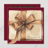 Cadeau d'hiver Faire-part de grossesse (Devant / Derrière)