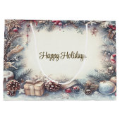 Cadeau d'hiver Sac cadeau de vacances (Dos)