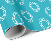 Cadeau Diamants Sur Papier Bleu Motif (Coin rond)