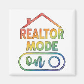 Cadeau d'immobilier à l'aquarelle Aimant Mode Cour (Devant)