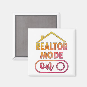 Cadeau d'immobilier aquarelle Aimant Mode Agent im