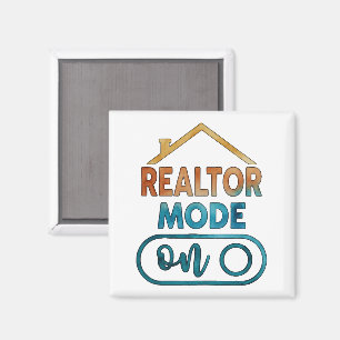 Cadeau d'immobilier aquarelle Aimant Mode Agent im