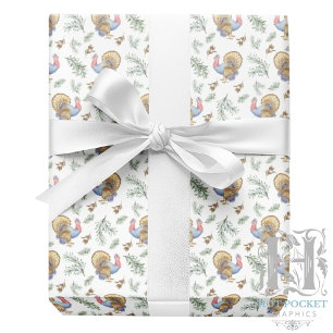 Cadeau Dindes Papier d'emballage
