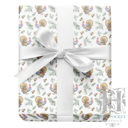 Cadeau Dindes Papier d'emballage