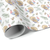 Cadeau Dindes Papier d'emballage (Coin rond)